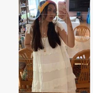 Romantic ruffle tiered maxi dress